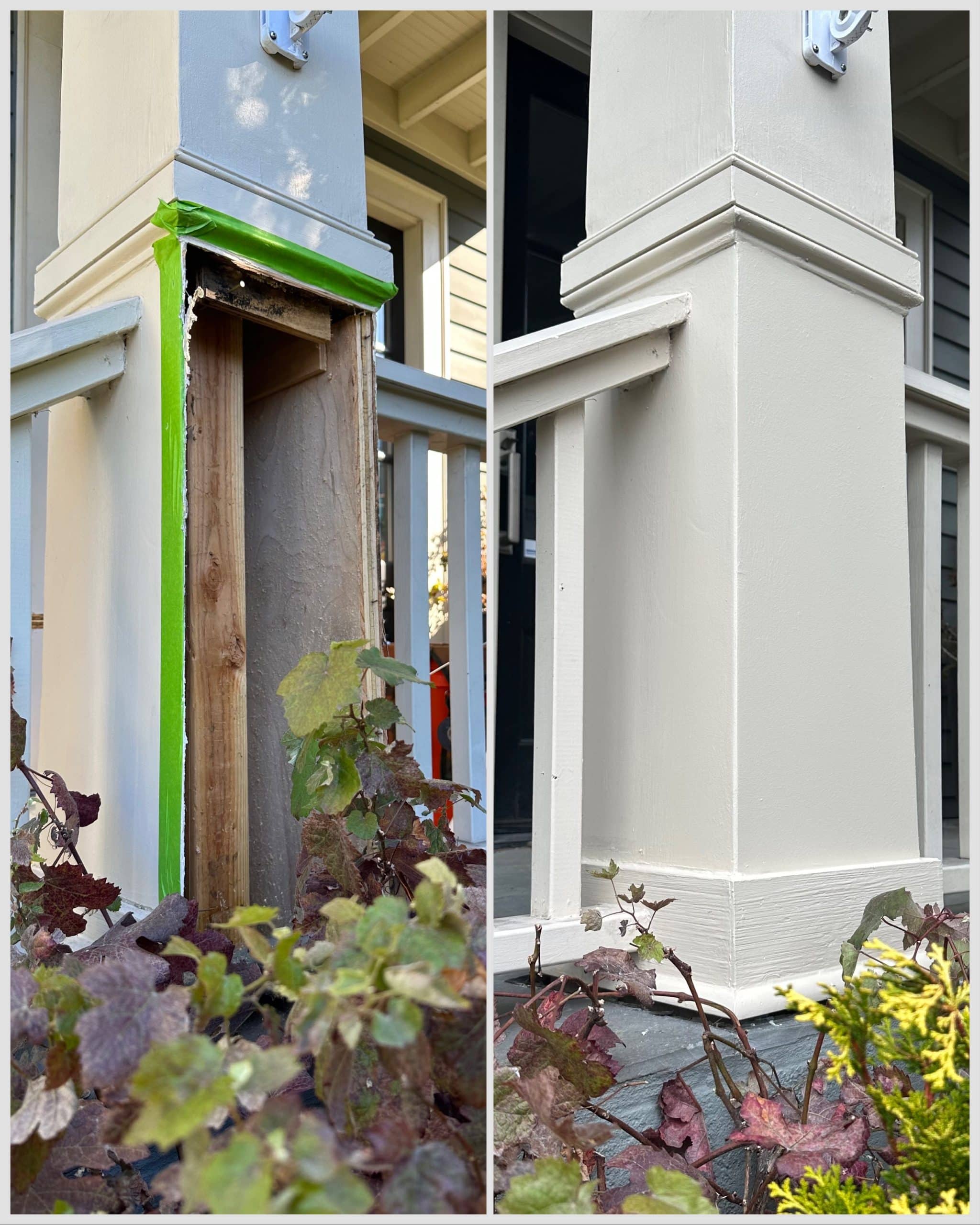 Limestone Shell Column Repair Column Repair | Phil's Home Services